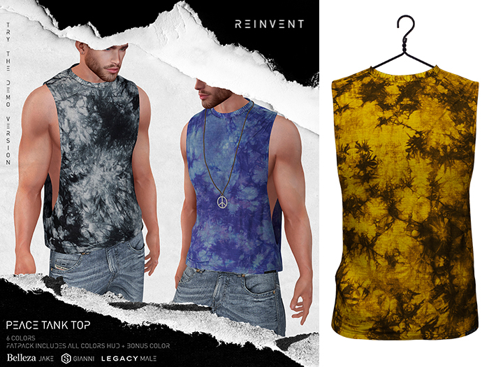 REINVENT I Peace tank top I Pineapple