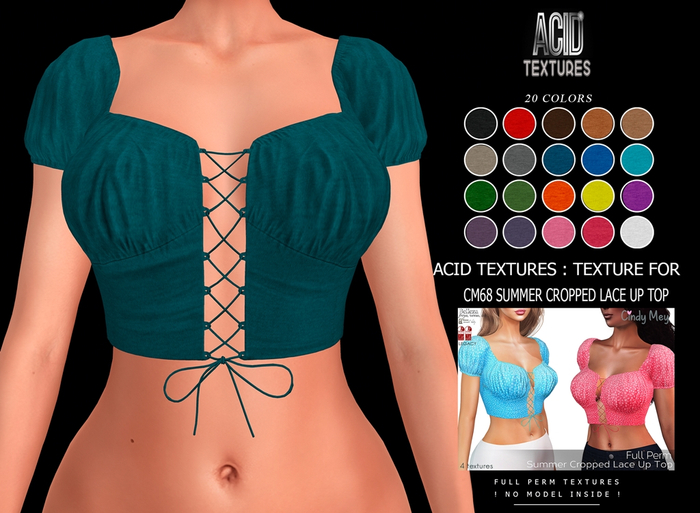 ACID TEXTURES - Texture for CM68 Summer Cropped Lace Up Top