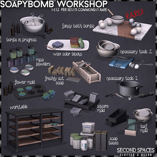 Second Spaces - SoapyBomb Workshop - square mold