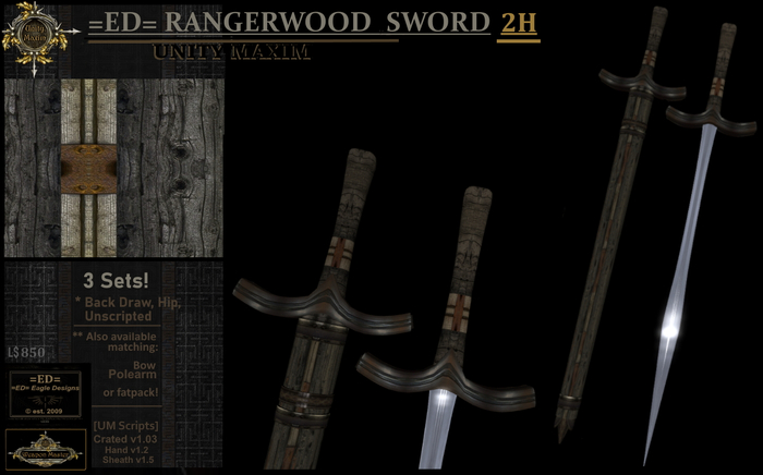 =ED= RANGERWOOD SWORD v1.5 - [UM-2H] - Unity Maxim
