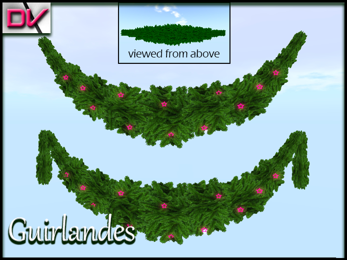 vendor Guirlande pine stars pink
