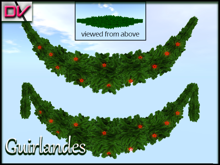 vendor Guirlande pine stars red