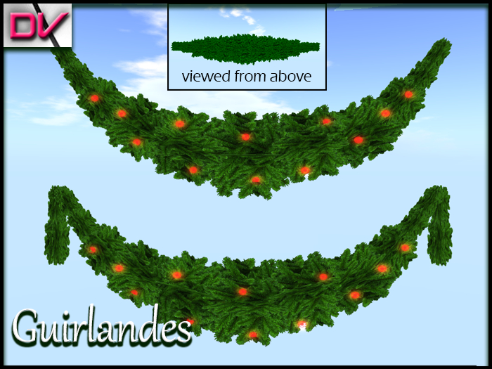 vendor Guirlande pine lights red