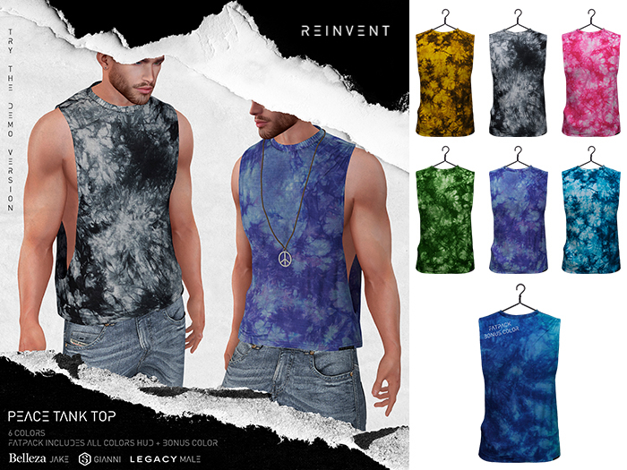REINVENT I Peace tank top I FATPACK