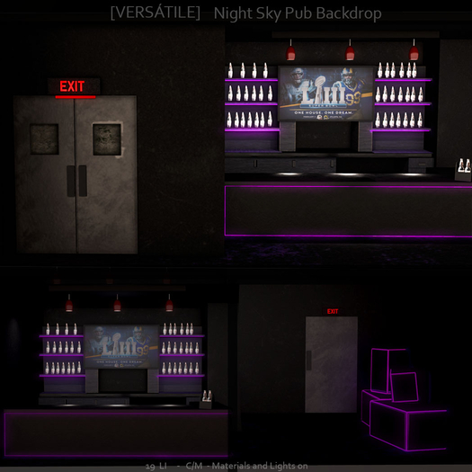 [Versatile] Night Sky Pub - Backdrop