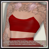 [HC] Milla Red Bustier Top for Slink (inc. Petite), Belleza, Maitreya, eBody, Signature, Legacy & Tonic