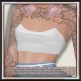 [HC] Milla White Bustier Top for Slink (inc. Petite), Belleza, Maitreya, eBody, Signature, Legacy & Tonic