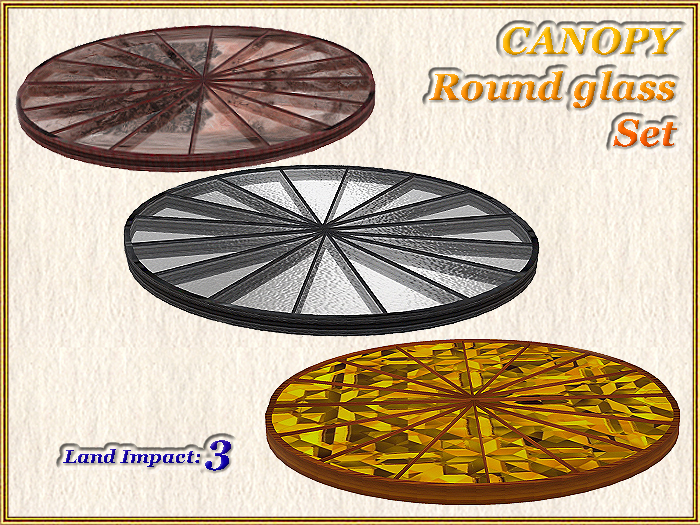 CANOPY - Round glass - Set (3 LI) (FULL PERM)