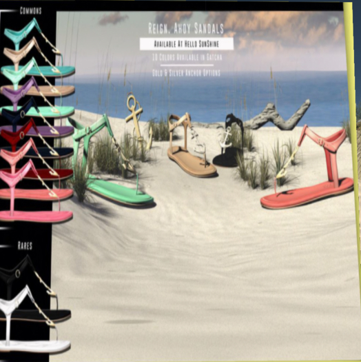 REIGN.- AHOY SANDALS- WHITE- RARE