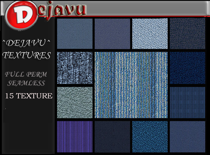 ^Dejavu^   Full Perm 15  Blue Rug Textures 2