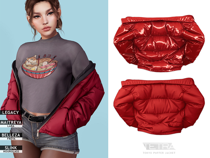 TETRA - Tokyo Puffer jacket (Red)