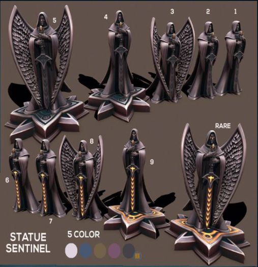 Statue Sentinel 8 Blue