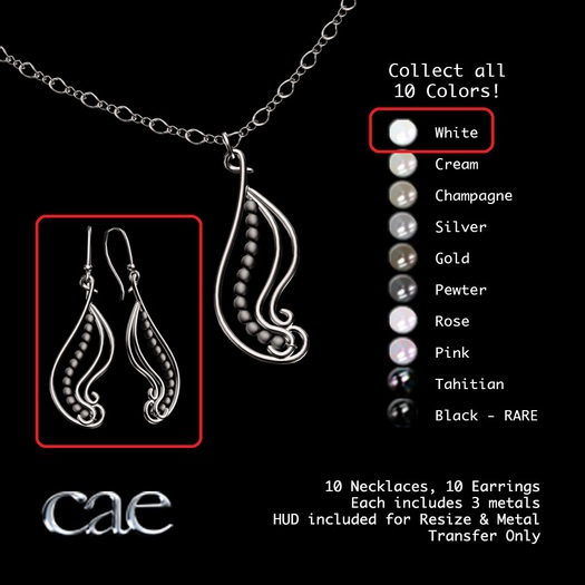 Cae :: Whimsy :: Earrings :: White [bagged]