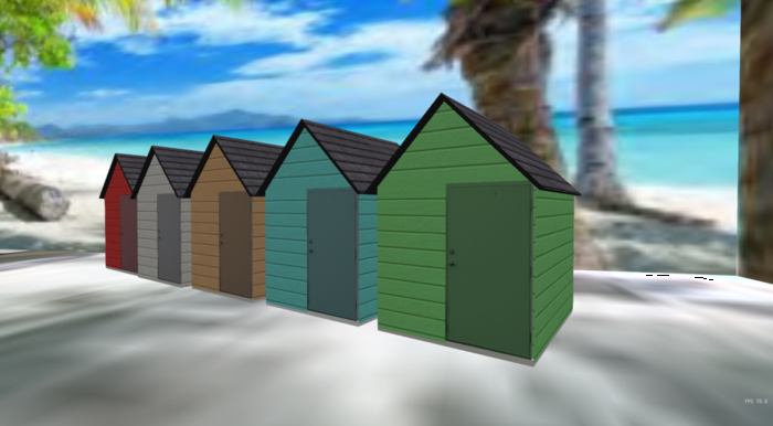 GP Beach Hut/Shed v.2 - Red - 3 LI