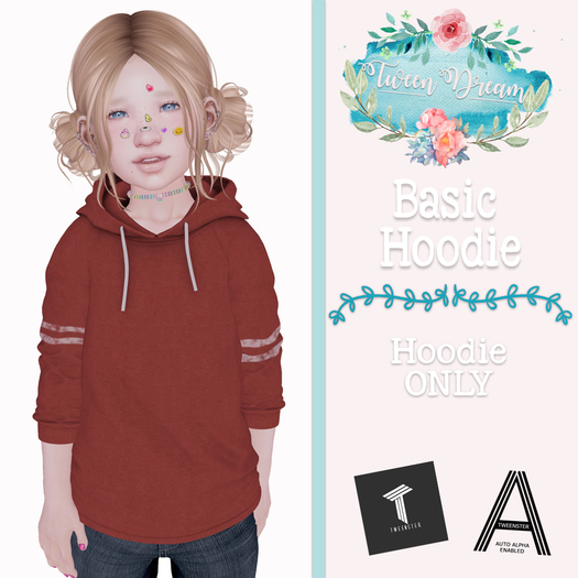 Tween Dream - Basic Hoodie - Maroon - ADD ME