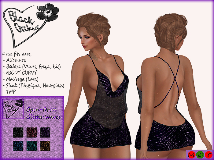 [BO]- Open-Dress- Glitter Waves