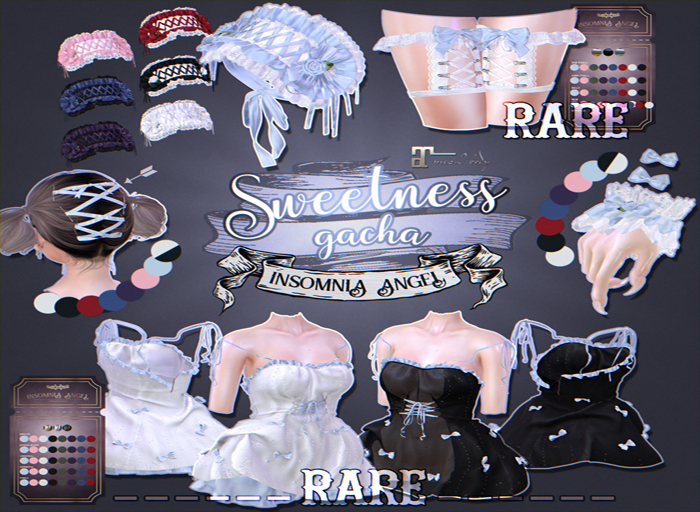 Insomnia Angel . sweetness gacha - back head ribbon [pink]