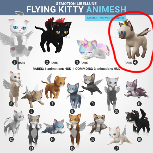 SEmotion Libellune Flying Kitty Animesh #4 RARE