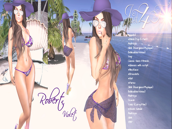 J4F Roberta Violet Bikini Outfit