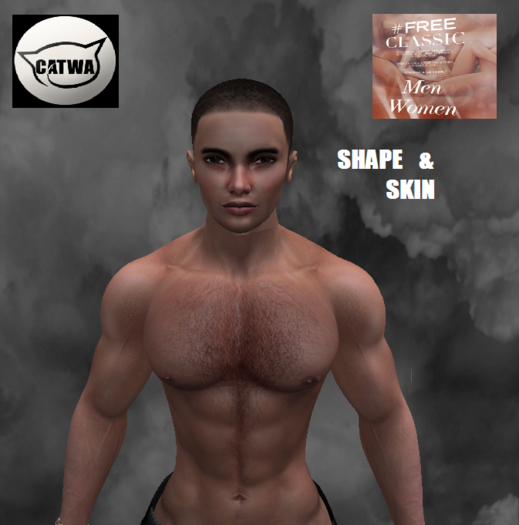 SHAPE & Skin  CATWA HEAD Freya &[CLASSIC] Meshbody (men) #1