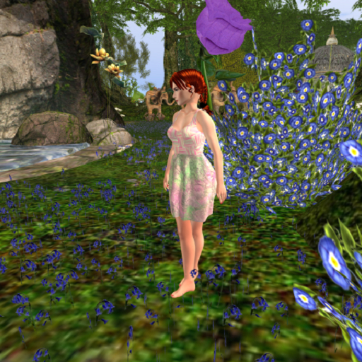 Summer Dress - MAITREYA - Pink/Green Weave