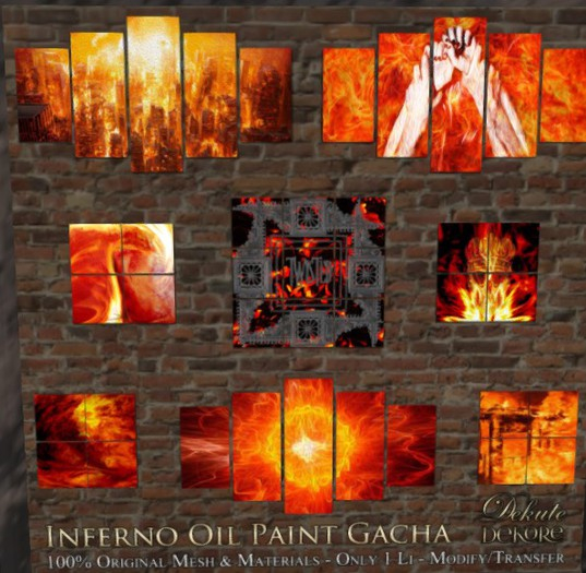 Inferno Oil Painting - Iris : by Dekute Dekore - Box