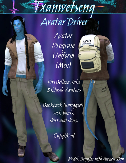 Txanwetseng Box :: AVTR Driver Uniform (Male)