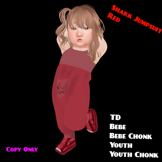 <BS> Shark Jumpsuit Red