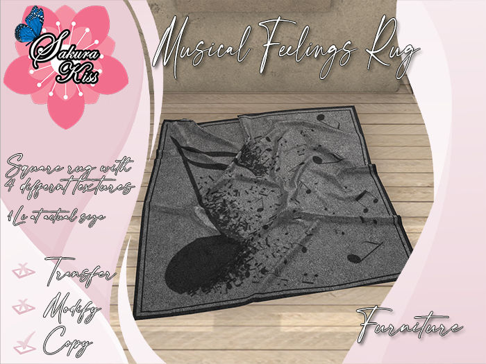 - Sakura Kiss - Floor Rug Musical Feelings_Square