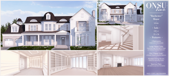 Onsu ~ "Rochester" House ~ White