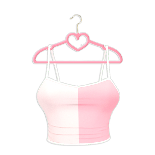 { Mikan. } Soft Girl Tank - White+Pink {ADD}
