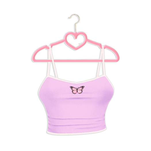 { Mikan. } Soft Girl Tank - Butterfly {ADD}