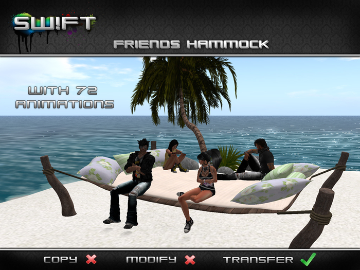 -SW!FT- Friends Hammock - 72 high quality animations - 26 different textures