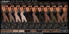 *League* Side-Gartered Vintage Stockings / Nylons -Fatpack 
