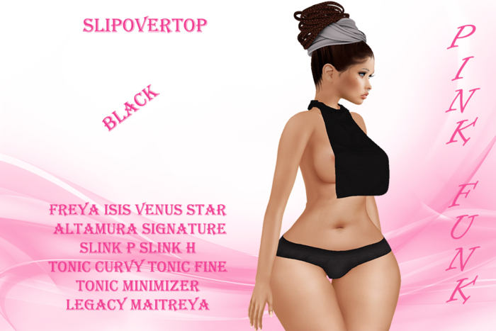 [PF] SlipOverTop Black