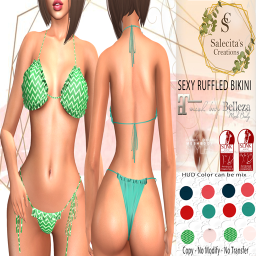 DEMO Sexy Ruffled Bikini & Bra  *Salesita's Creations* Box.