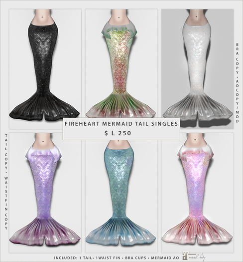 Fireheart Mermaid Single-Light Purple