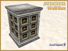 PEDESTAL - Wall lion (1 LI) (Full perm)