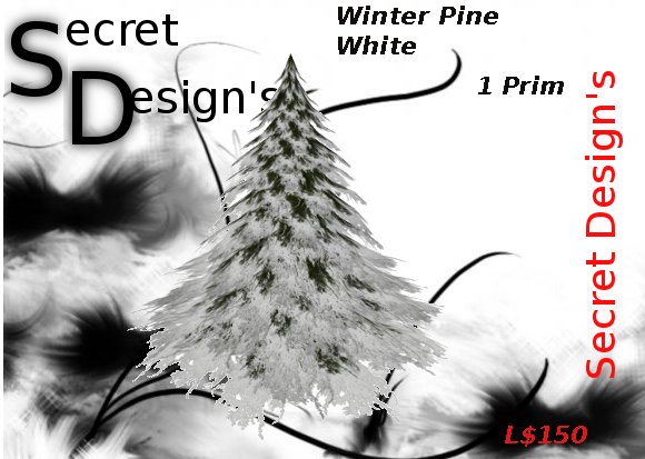 Tween Designs !!!...Winter Pine Snow Tip White 1024