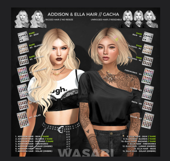 Wasabi // Ella Mesh Hair - #10 Browns RARE