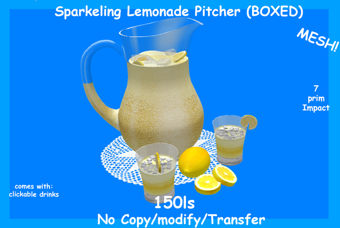 Sparkeling Lemonade Pitcher (BOXED)