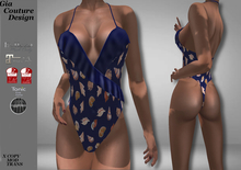 "GCD" Nicki Ruffle Swimsuits Navy