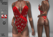 "GCD" Nicki Ruffle Swimsuits Red