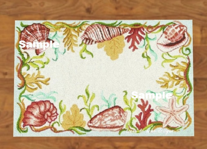 Beach Seashell Rug CM