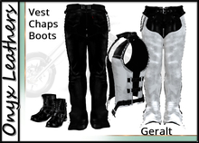 GERALT Black White Leather Outfit