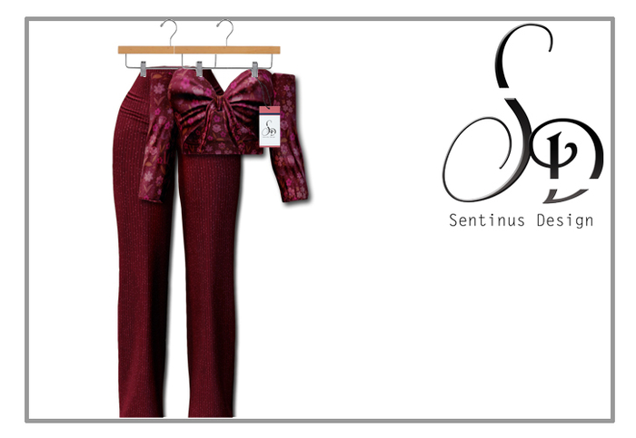 -Sentinus- Yena Blouse&Pant Pattern Pink
