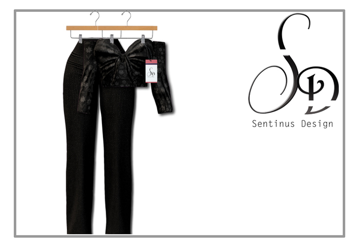 -Sentinus- Yena Blouse&Pant Pattern Black