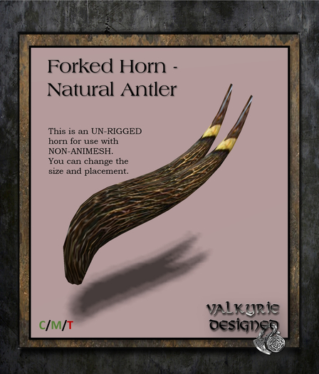 Valkyrie Designed - Unrigged Forked Natural Antler Unicorn Box