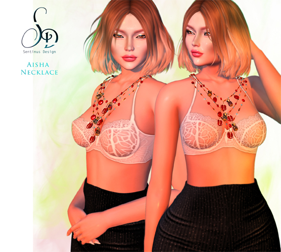 -Sentinus- Aisha Necklace RED