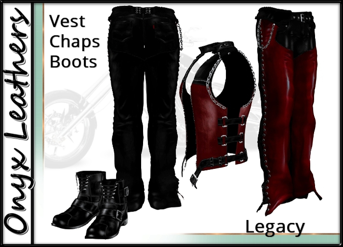 Legacy Red Black Leather Outfit